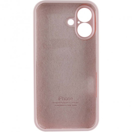 Чехол Silicone Case Full Camera Protective (AA) для Apple iPhone 16 Plus (6.7") Розовый / Chalk Pink - изображение 5