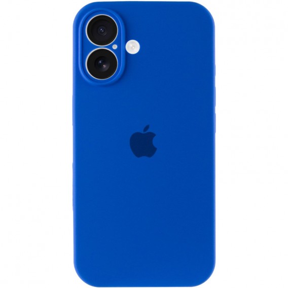 Чехол Silicone Case Full Camera Protective (AA) для Apple iPhone 16 Plus (6.7"), Синий / Capri Blue