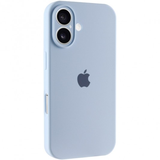 Чехол Silicone Case Full Camera Protective (AA) для Apple iPhone 16 Plus (6.7") Голубой / Sweet Blue
