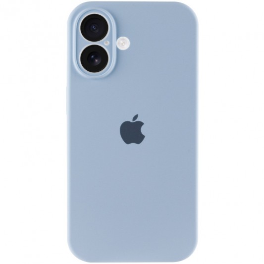Чехол Silicone Case Full Camera Protective (AA) для Apple iPhone 16 Plus (6.7") Голубой / Sweet Blue - изображение 1