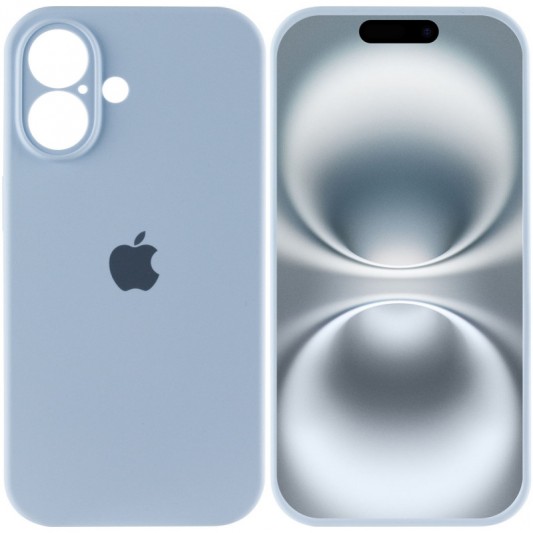 Чехол Silicone Case Full Camera Protective (AA) для Apple iPhone 16 Plus (6.7") Голубой / Sweet Blue - изображение 2