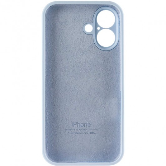 Чехол Silicone Case Full Camera Protective (AA) для Apple iPhone 16 Plus (6.7") Голубой / Sweet Blue - изображение 4