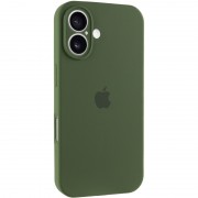 Чехол Silicone Case Full Camera Protective (AA) для Apple iPhone 16 Plus (6.7") Зеленый / Dark Olive