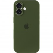 Чохол Silicone Case Full Camera Protective (AA) для Apple iPhone 16 Plus (6.7"), Зелений / Dark Olive