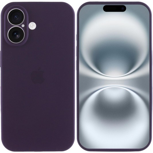 Чехол Silicone Case Full Camera Protective (AA) для Apple iPhone 16 Plus (6.7") Фиолетовый / Elderberry - изображение 1