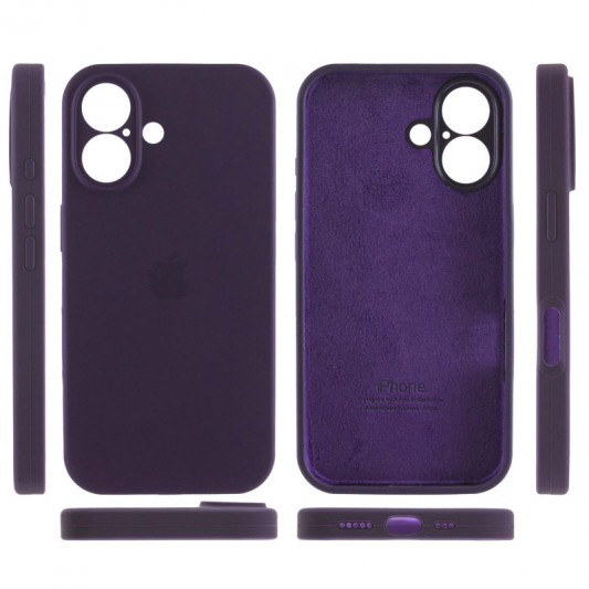 Чехол Silicone Case Full Camera Protective (AA) для Apple iPhone 16 Plus (6.7") Фиолетовый / Elderberry - изображение 2
