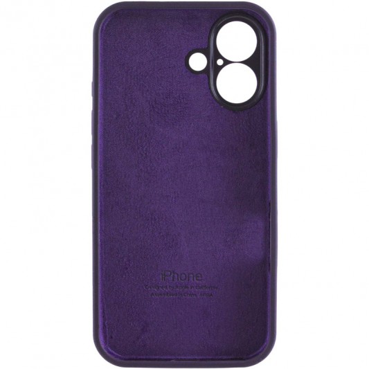 Чехол Silicone Case Full Camera Protective (AA) для Apple iPhone 16 Plus (6.7") Фиолетовый / Elderberry - изображение 5