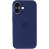 Чохол Silicone Case Full Camera Protective (AA) для Apple iPhone 16 Plus (6.7"), Синій / Deep navy