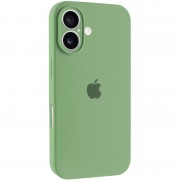 Чехол Silicone Case Full Camera Protective (AA) для Apple iPhone 16 Plus (6.7") Мятный / Mint