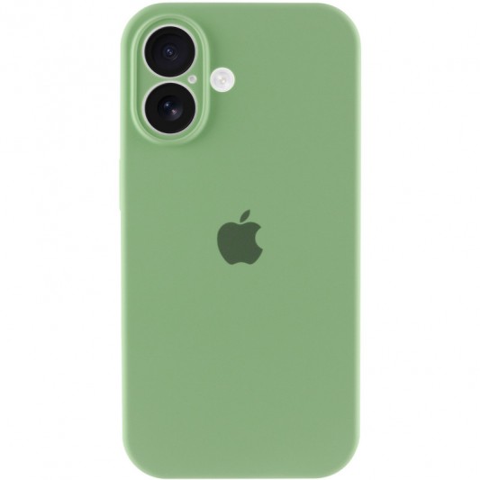 Чехол Silicone Case Full Camera Protective (AA) для Apple iPhone 16 Plus (6.7") Мятный / Mint - изображение 4
