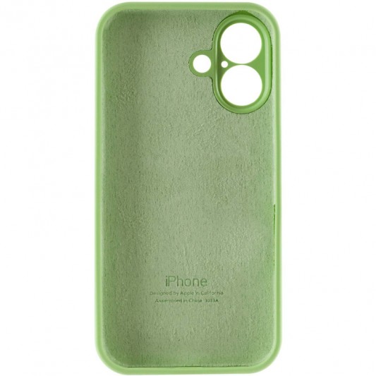 Чехол Silicone Case Full Camera Protective (AA) для Apple iPhone 16 Plus (6.7") Мятный / Mint - изображение 6