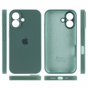 Чехол Silicone Case Full Camera Protective (AA) для Apple iPhone 16 Plus (6.7"), Зеленый / Pine green