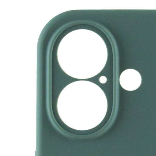 Чехол Silicone Case Full Camera Protective (AA) для Apple iPhone 16 Plus (6.7") Зеленый / Pine green - изображение 4