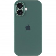 Чехол Silicone Case Full Camera Protective (AA) для Apple iPhone 16 Plus (6.7"), Зеленый / Pine green