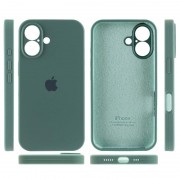 Чехол Silicone Case Full Camera Protective (AA) для Apple iPhone 16 Plus (6.7"), Зеленый / Pine green
