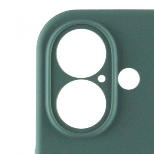 Чехол Silicone Case Full Camera Protective (AA) для Apple iPhone 16 Plus (6.7") Зеленый / Pine green - изображение 4