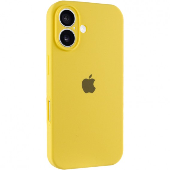 Чехол Silicone Case Full Camera Protective (AA) для Apple iPhone 16 Plus (6.7"), Желтый / Yellow