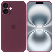 Чехол Silicone Case Full Camera Protective (AA) для Apple iPhone 16 Plus (6.7"), Бордовый / Plum