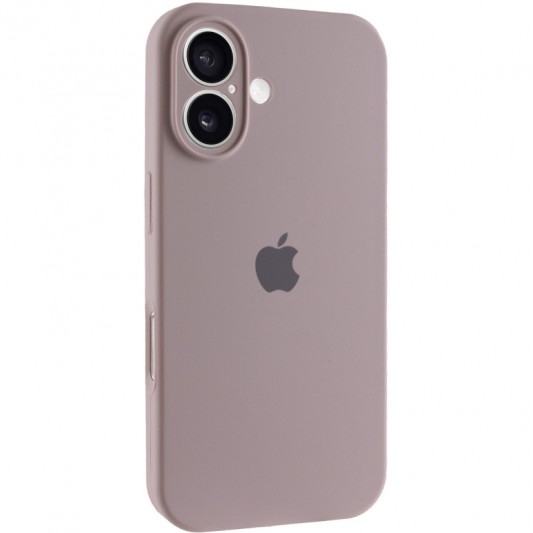 Чехол Silicone Case Full Camera Protective (AA) для Apple iPhone 16 Plus (6.7") Серый / Lavender