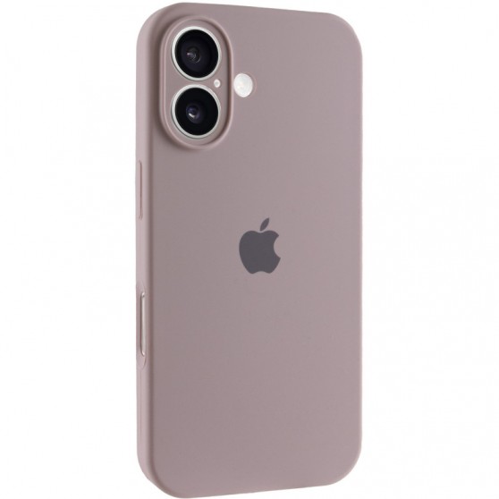 Чехол Silicone Case Full Camera Protective (AA) для Apple iPhone 16 Plus (6.7") Серый / Lavender