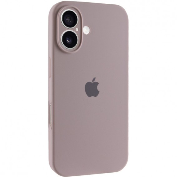 Чехол Silicone Case Full Camera Protective (AA) для Apple iPhone 16 Plus (6.7"), Серый / Lavender