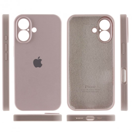 Чехол Silicone Case Full Camera Protective (AA) для Apple iPhone 16 Plus (6.7") Серый / Lavender - изображение 2