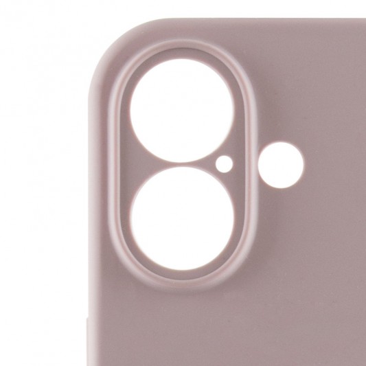 Чехол Silicone Case Full Camera Protective (AA) для Apple iPhone 16 Plus (6.7") Серый / Lavender - изображение 3