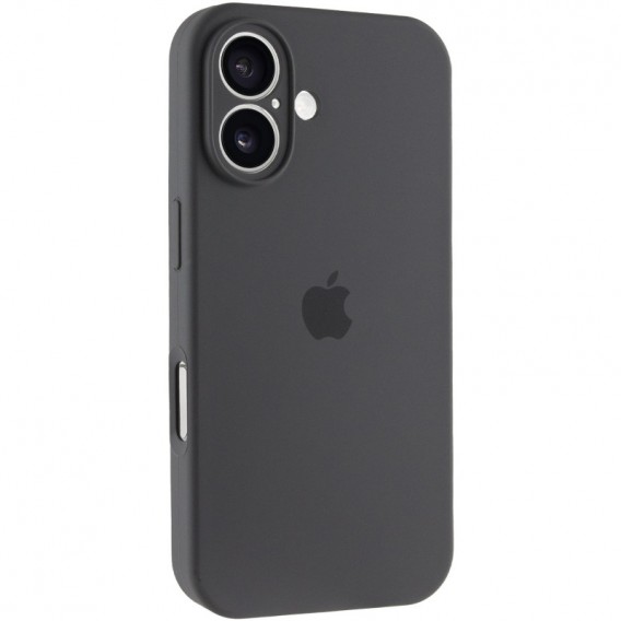 Чехол Silicone Case Full Camera Protective (AA) для Apple iPhone 16 Plus (6.7"), Серый / Dark Gray