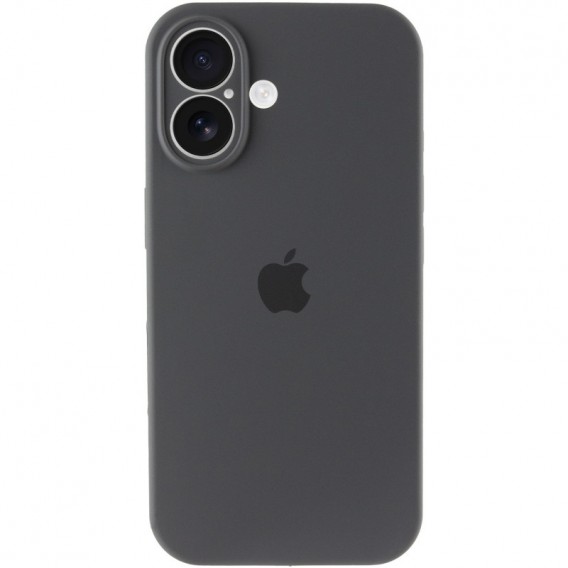 Чехол Silicone Case Full Camera Protective (AA) для Apple iPhone 16 Plus (6.7"), Серый / Dark Gray