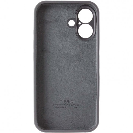 Чехол Silicone Case Full Camera Protective (AA) для Apple iPhone 16 Plus (6.7"), Серый / Dark Gray