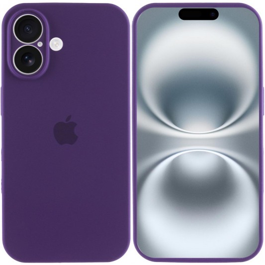 Чехол Silicone Case Full Camera Protective (AA) для Apple iPhone 16 Plus (6.7") Фиолетовый / Amethyst - изображение 1
