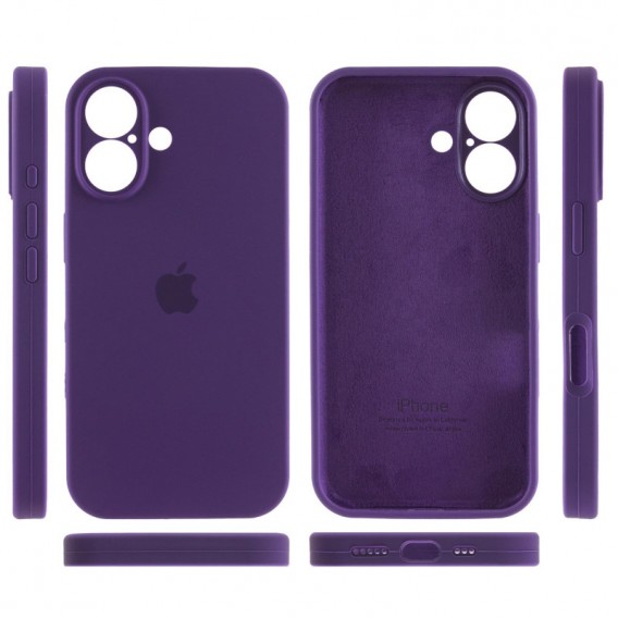 Чехол Silicone Case Full Camera Protective (AA) для Apple iPhone 16 Plus (6.7"), Фиолетовый / Amethyst