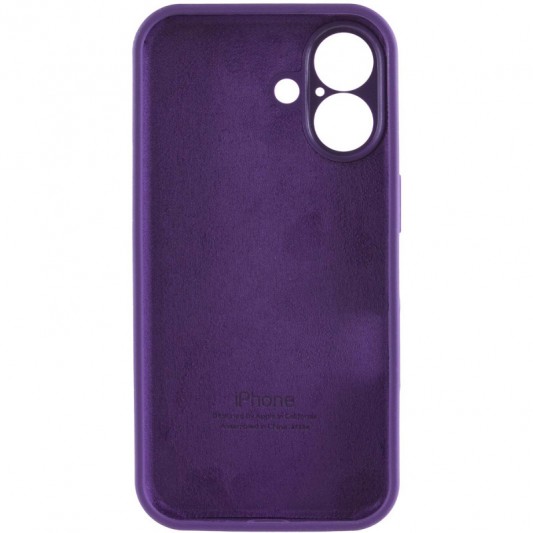 Чехол Silicone Case Full Camera Protective (AA) для Apple iPhone 16 Plus (6.7") Фиолетовый / Amethyst - изображение 4