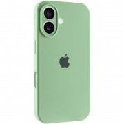 Чехол Silicone Case Full Camera Protective (AA) для Apple iPhone 16 Plus (6.7") Зеленый / Pistachio