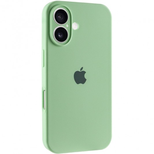Чехол Silicone Case Full Camera Protective (AA) для Apple iPhone 16 Plus (6.7") Зеленый / Pistachio