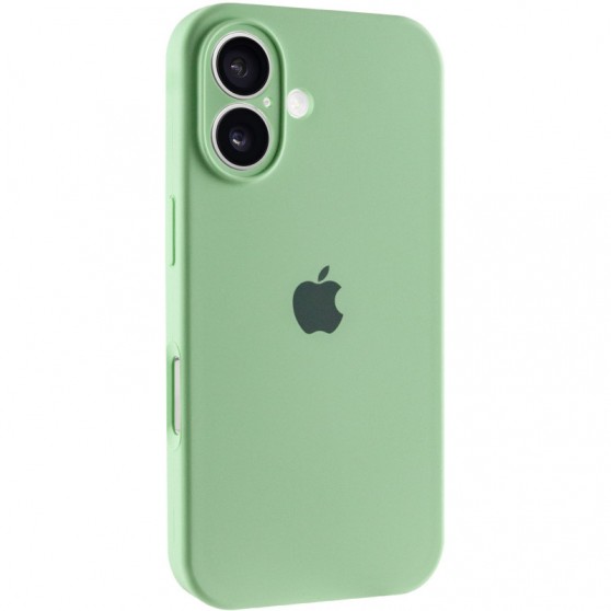 Чехол Silicone Case Full Camera Protective (AA) для Apple iPhone 16 Plus (6.7") Зеленый / Pistachio
