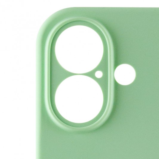 Чехол Silicone Case Full Camera Protective (AA) для Apple iPhone 16 Plus (6.7") Зеленый / Pistachio - изображение 4