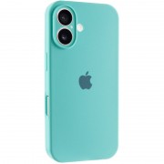Чехол Silicone Case Full Camera Protective (AA) для Apple iPhone 16 Plus (6.7") Бирюзовый / Marine Green