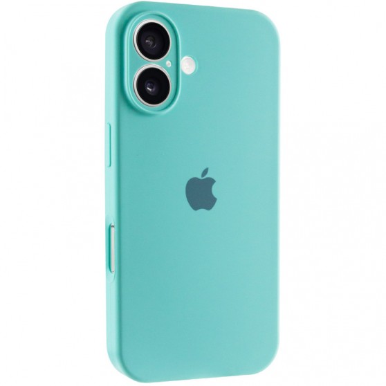 Чехол Silicone Case Full Camera Protective (AA) для Apple iPhone 16 Plus (6.7") Бирюзовый / Marine Green