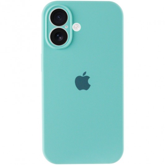 Чехол Silicone Case Full Camera Protective (AA) для Apple iPhone 16 Plus (6.7") Бирюзовый / Marine Green - изображение 1