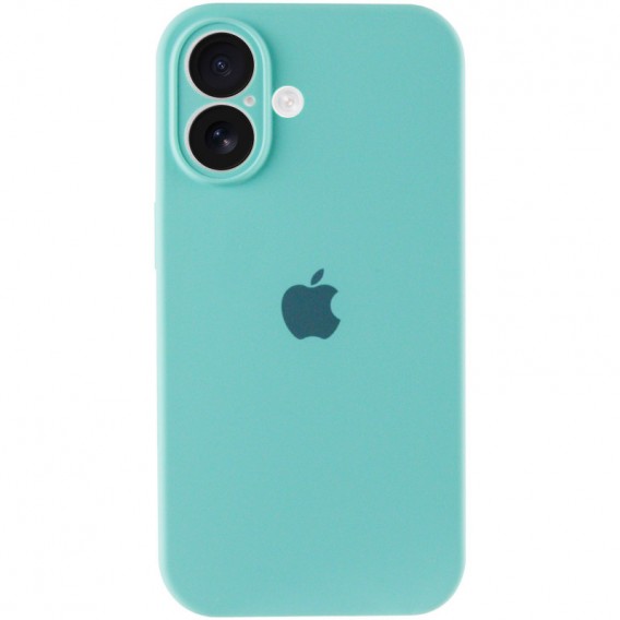 Чохол Silicone Case Full Camera Protective (AA) для Apple iPhone 16 Plus (6.7"), Бірюзовий / Marine Green