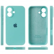 Чехол Silicone Case Full Camera Protective (AA) для Apple iPhone 16 Plus (6.7"), Бирюзовый / Marine Green