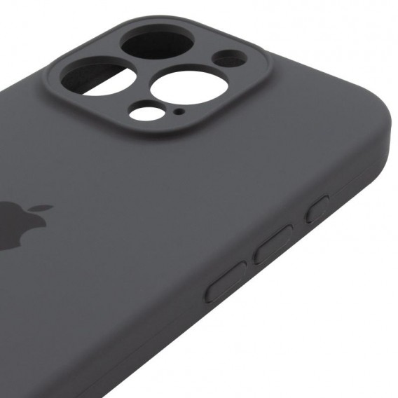 Чехол Silicone Case Full Camera Protective (AA) для Apple iPhone 16 Pro (6.3 дюйма) Серый / Dark Gray