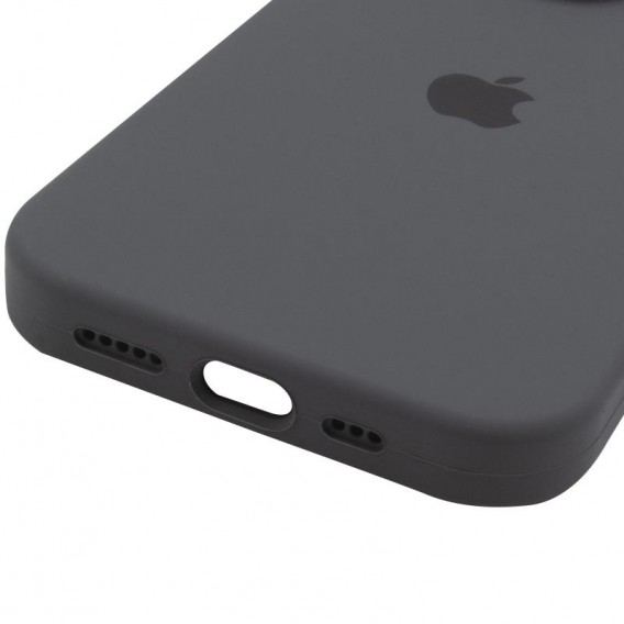 Чехол Silicone Case Full Camera Protective (AA) для Apple iPhone 16 Pro (6.3 дюйма) Серый / Dark Gray