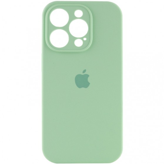 Чехол Silicone Case Full Camera Protective (AA) для Apple iPhone 16 Pro (6.3") Зеленый / Pistachio