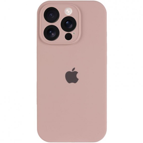 Чохол Silicone Case Full Camera Protective (AA) для Apple iPhone 16 Pro (6.3") Рожевий / Pink Sand