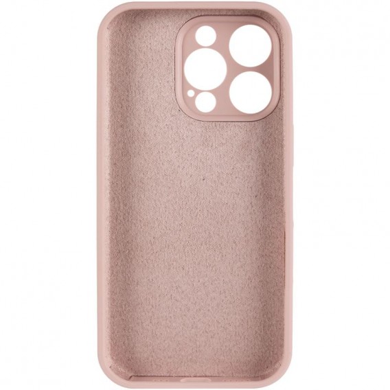 Чохол Silicone Case Full Camera Protective (AA) для Apple iPhone 16 Pro (6.3") Рожевий / Pink Sand
