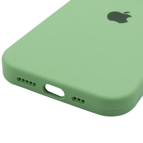 Чехол Silicone Case Full Camera Protective (AA) для Apple iPhone 16 Pro (6.3") Мятный / Mint
