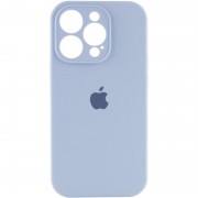 Чехол Silicone Case Full Camera Protective (AA) для Apple iPhone 16 Pro (6.3") Голубой / Lilac Blue