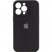 Чехол Silicone Case Full Camera Protective (AA) для Apple iPhone 16 Pro (6.3") Черный / Black